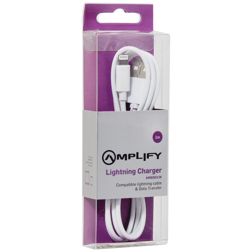 Amplify Lightning Charging Cable for iPhone & iPad - White 2