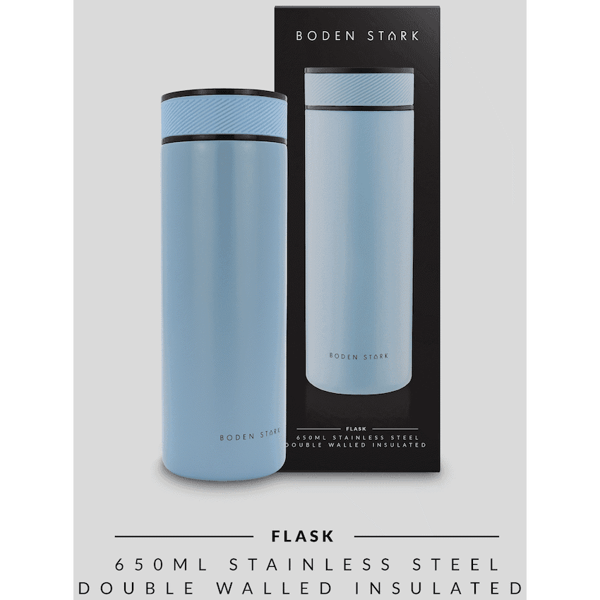 Boden Stark 650ml Double-Walled Flask - Blue 5
