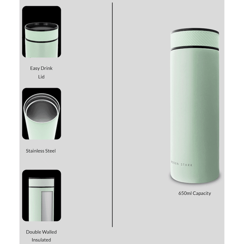 Boden Stark 650ml Travel Flask - Green 4