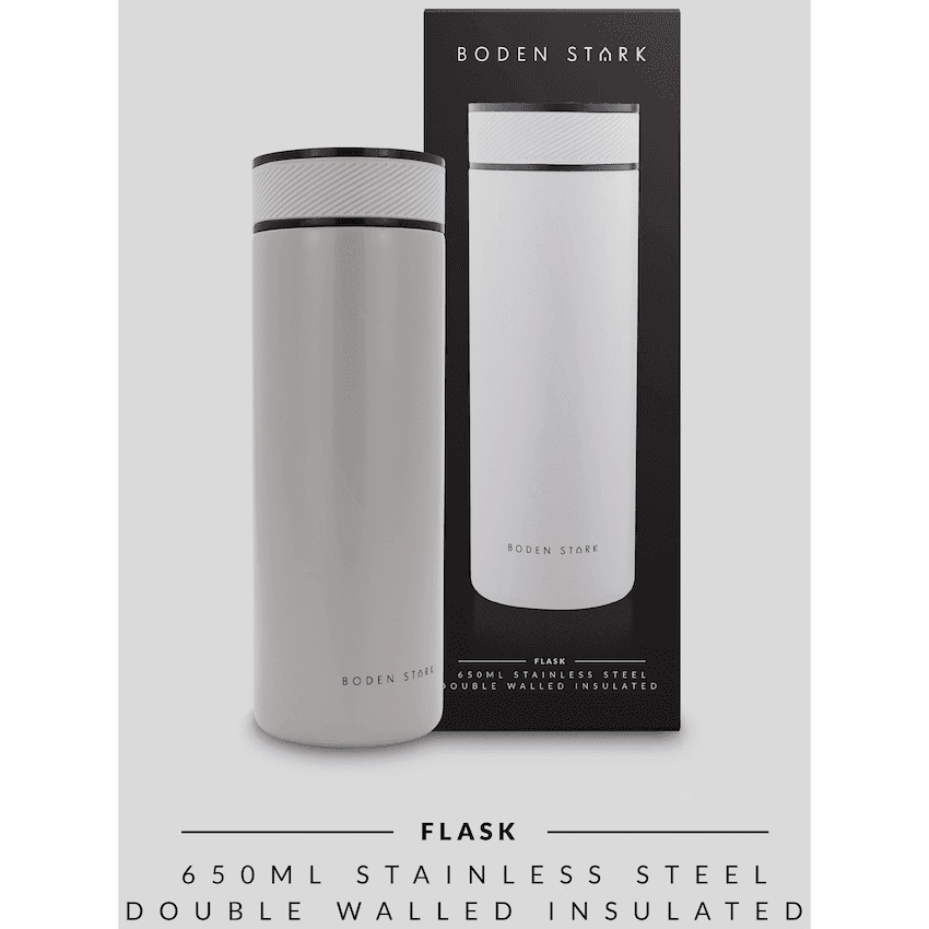 Boden Stark 650ml Double-Walled Flask - Grey 5