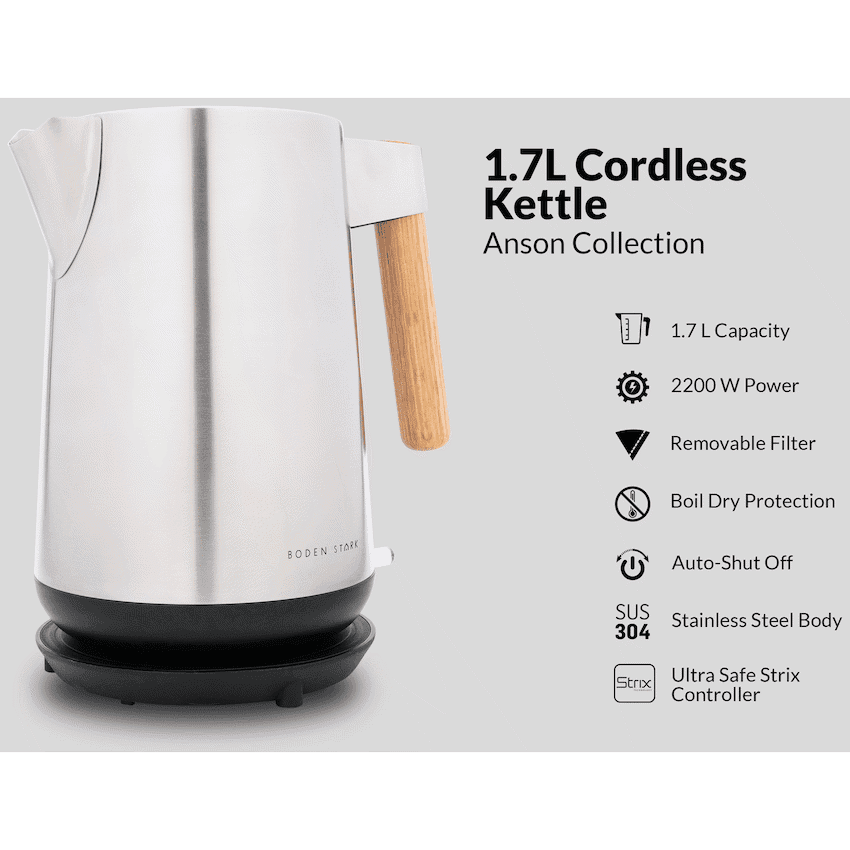 Boden Stark Anson Collection 1.7l 2000w SS Kettle 2