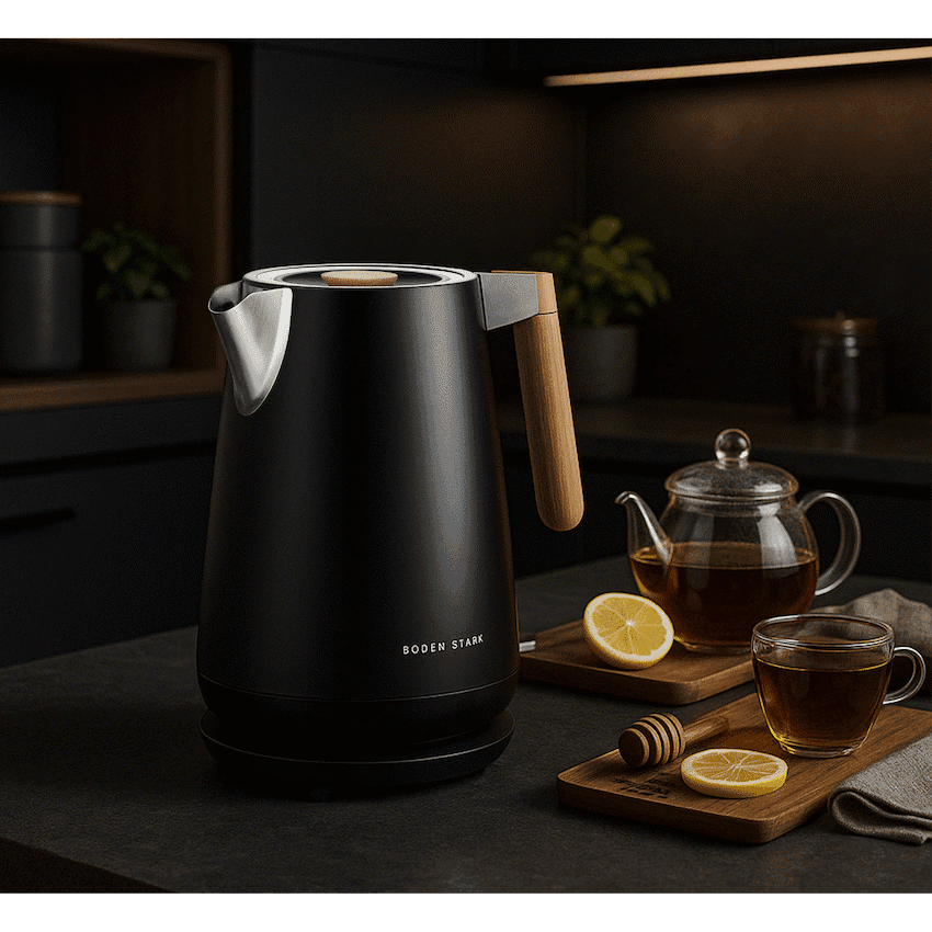 Boden Stark Anson Collection 1.7l 2000w Stainless Steel Kettle - Black 5