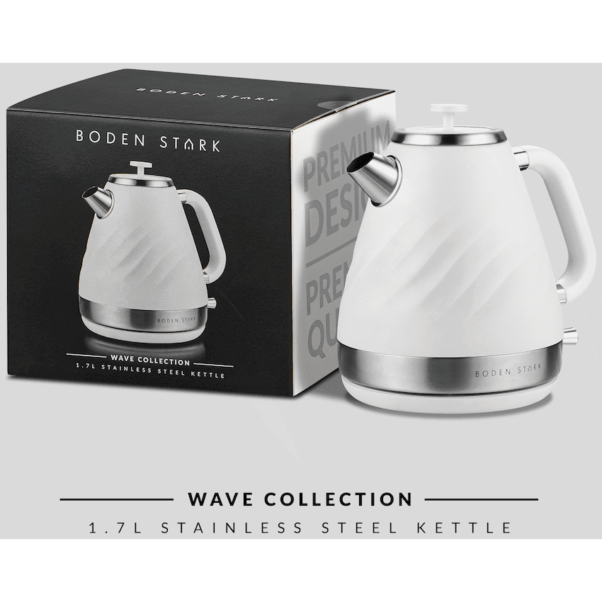 Boden Stark 1.7l Stainless Steel Kettle - White 3