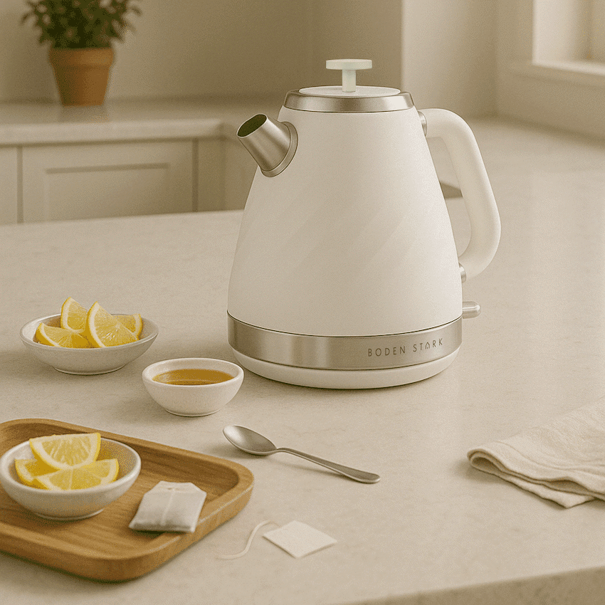 Boden Stark 1.7l Stainless Steel Kettle - White 7