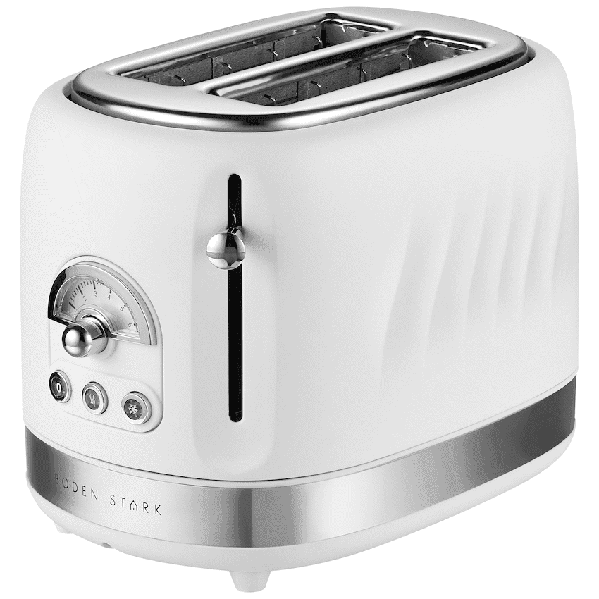 Boden Stark 2-Slice Stainless Steel Toaster - White 1
