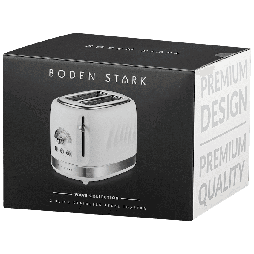 Boden Stark 2-Slice Stainless Steel Toaster - White 2