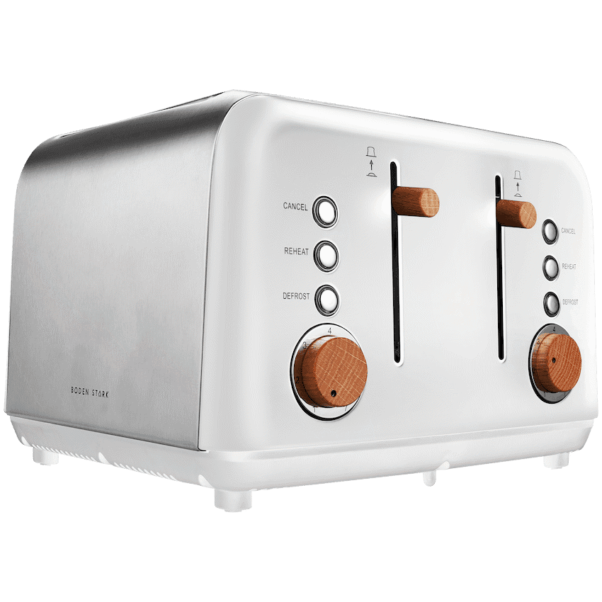 Boden Stark Anson Collection 4 Slice SS Toaster White 2