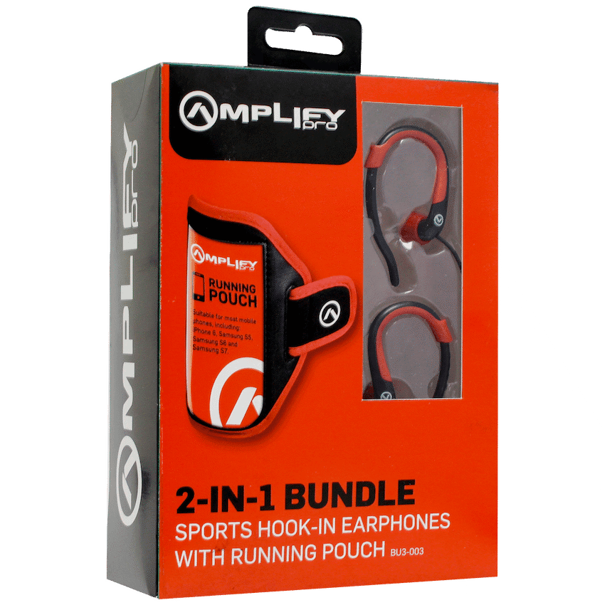 Amplify 2-IN-1 Bundle Jogger series earphones with pouch 2
