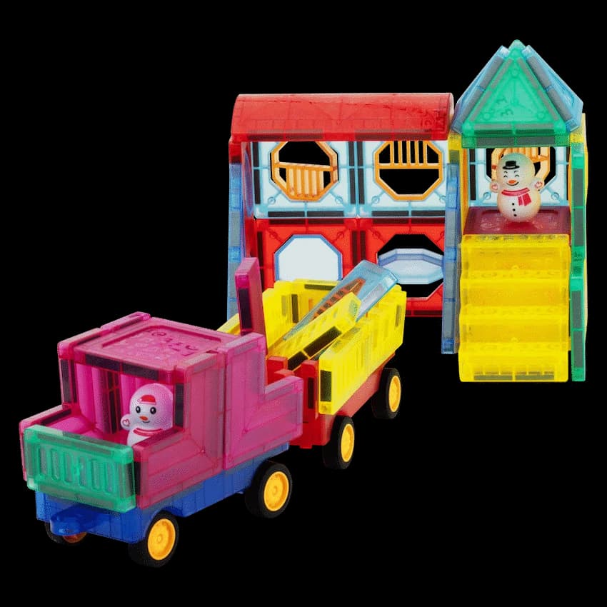 73 Magnetic Tiles, Windows, Stickers and Snowmen 3