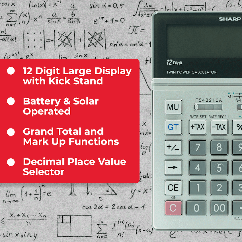 Sharp El2128V Semi-Desk Calculator 5