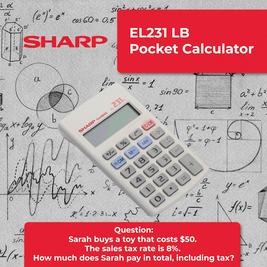 Sharp EL231 LB Pocket Calculator 4