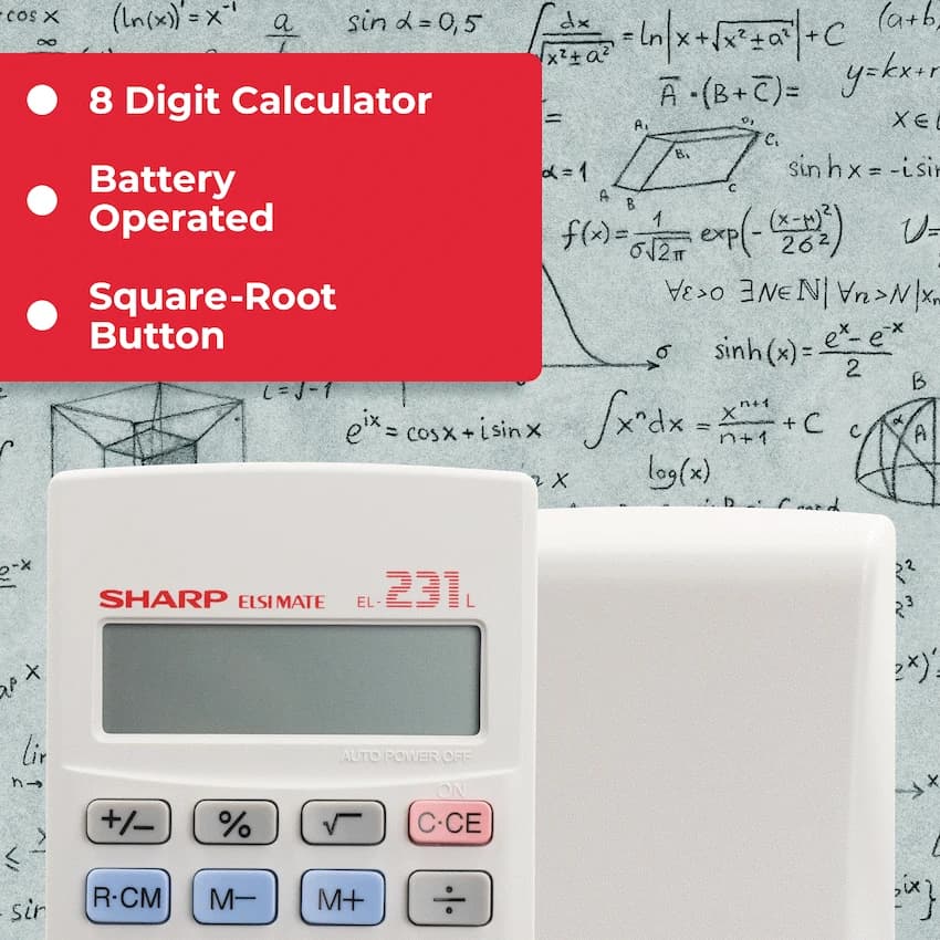 Sharp EL231 LB Pocket Calculator 6