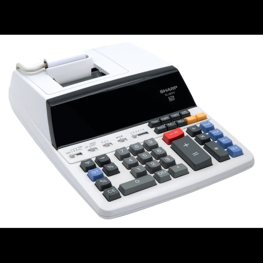 Sharp EL-2607V Premium Fast Printer Calculator AC Powered 4