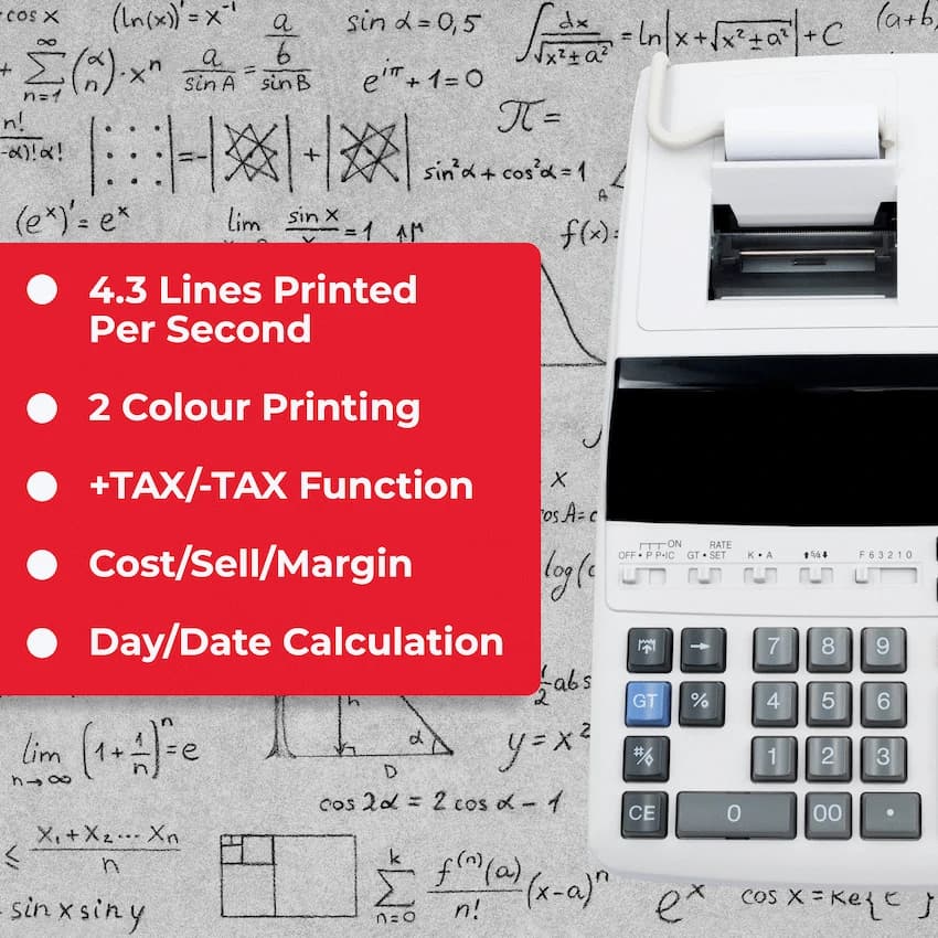 Sharp EL-2607V Premium Fast Printer Calculator AC Powered 5