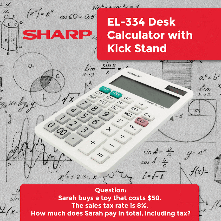 Sharp ElsiMate EL334WB - 12 Digit Desk Calculator 7