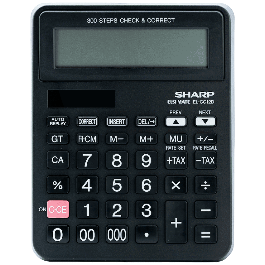 Sharp EL-CC12D Desk Calculator - CheckCorrect Tax 2