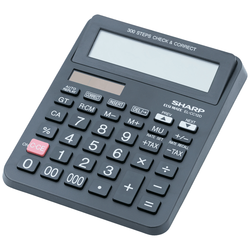 Sharp EL-CC12D Desk Calculator - CheckCorrect Tax 12