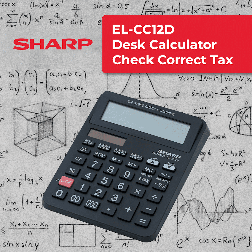 Sharp EL-CC12D Desk Calculator - CheckCorrect Tax 14