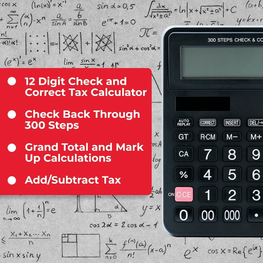 Sharp EL-CC12D Desk Calculator - CheckCorrect Tax 15