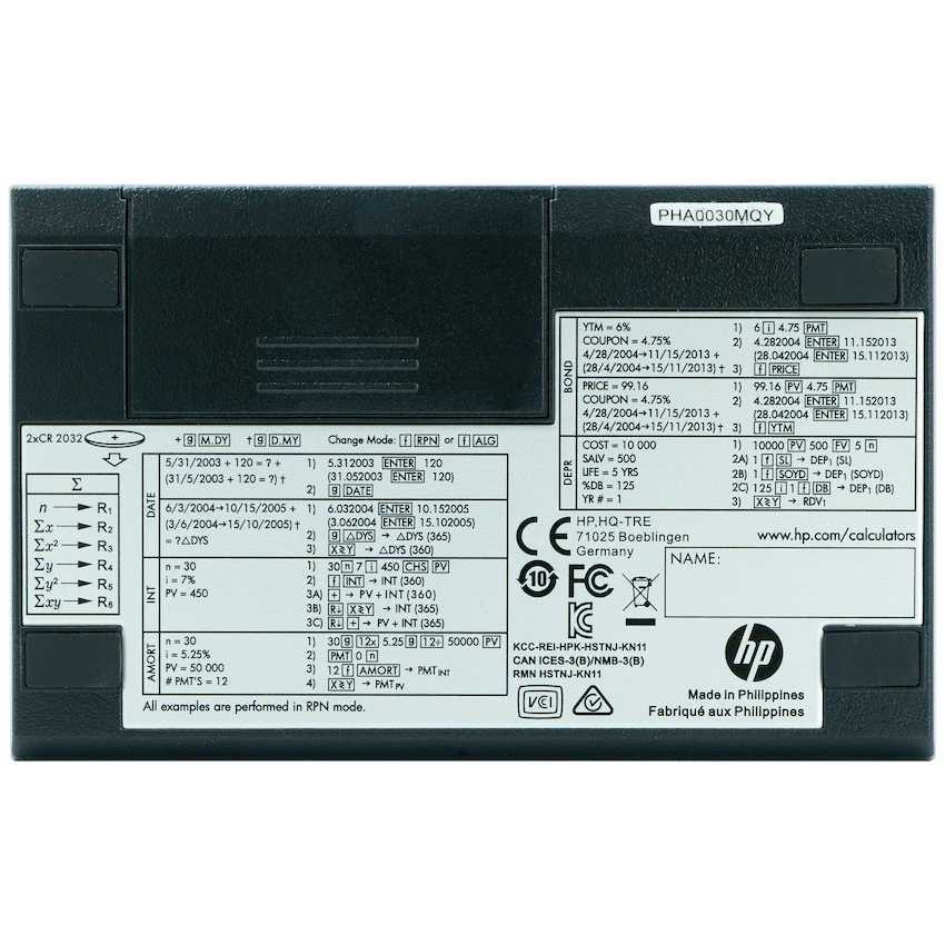 HP 12C Platinum Financial Calculator (Algebraic or RPN) 3