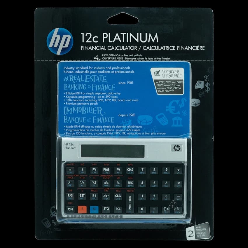 HP 12C Platinum Financial Calculator (Algebraic or RPN) 6
