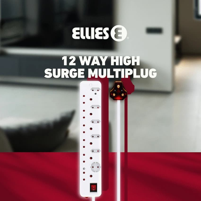 Ellies 12-Way High-Surge Multiplug 0.5m 14