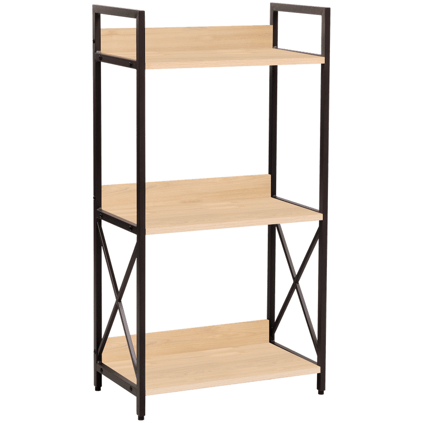 Everfurn Scandanavian Bookcase Medium with Steel Frame 1