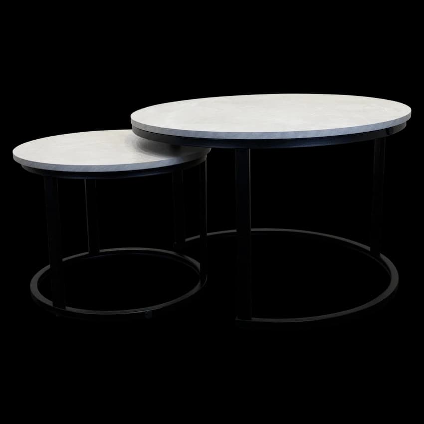 Everfurn Nile Nesting Coffee Table - Ash Grey (2 Piece) 4