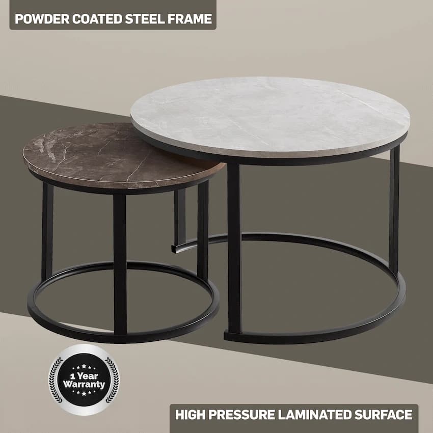 Nile Nesting Coffee Table Greyish 5