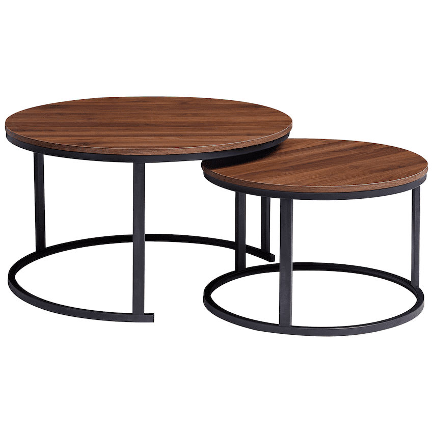 Everfurn Indus Nesting Coffee Table - Mahogany 2-Piece 1