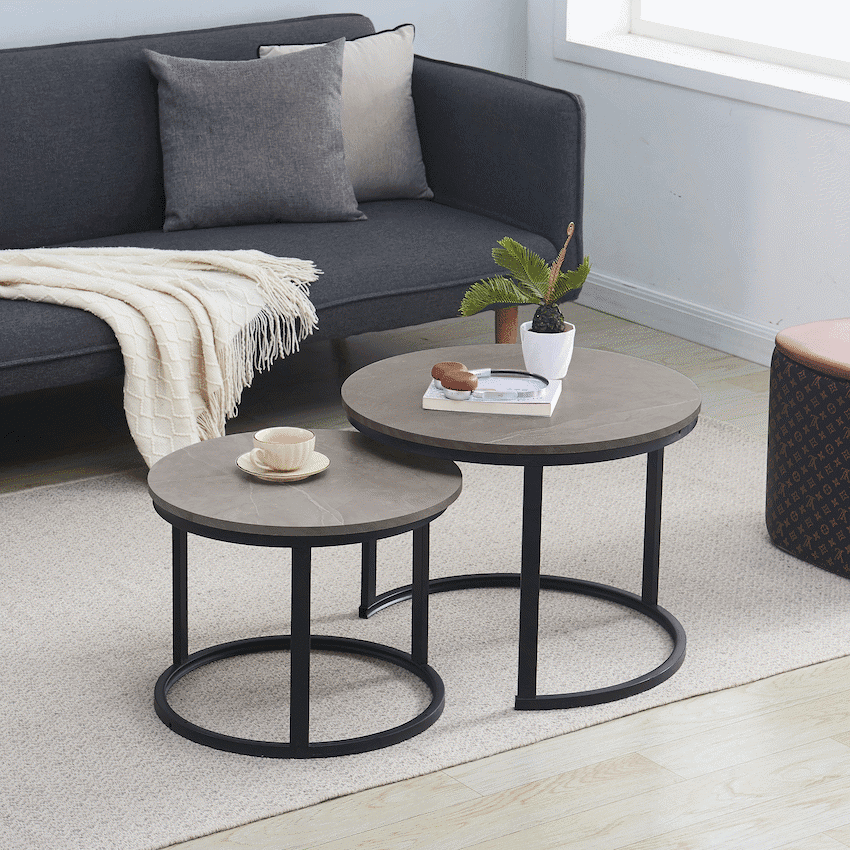 Everfurn Indus Nesting Coffee Table - Ash Grey - Extra Large (2 Piece) 3