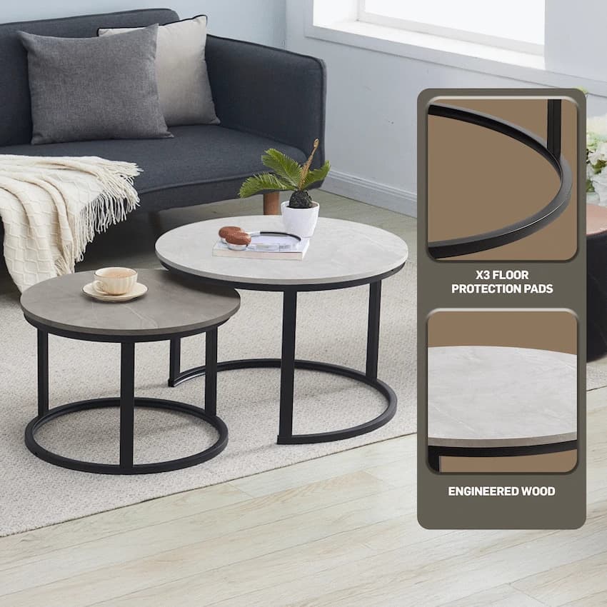 Indus Nesting Coffee Table Greyish 3