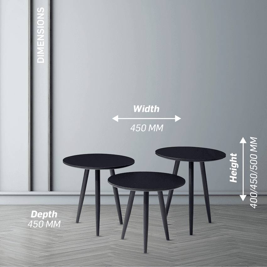 Everfurn Wooden Finish 3 - Piece Monaco Coffee Table 6