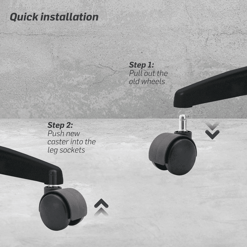 Everfurn Stealth Caster Wheel - 5 Pack 5