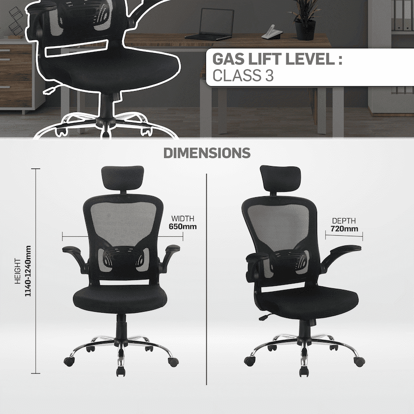 Everfurn Stagio Ergo High Back Office Chair 3