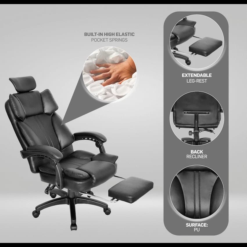 Emperor High Back Chair - Black 8