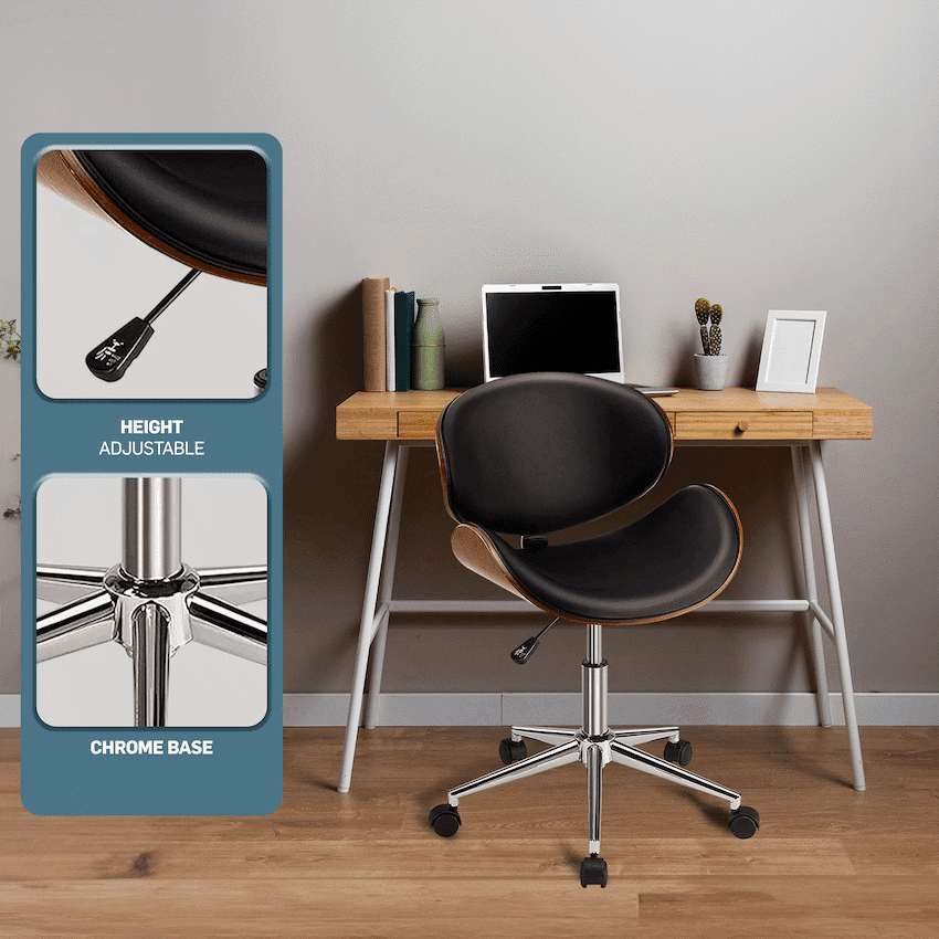 Amos Mid Back Office Chair - Black 3