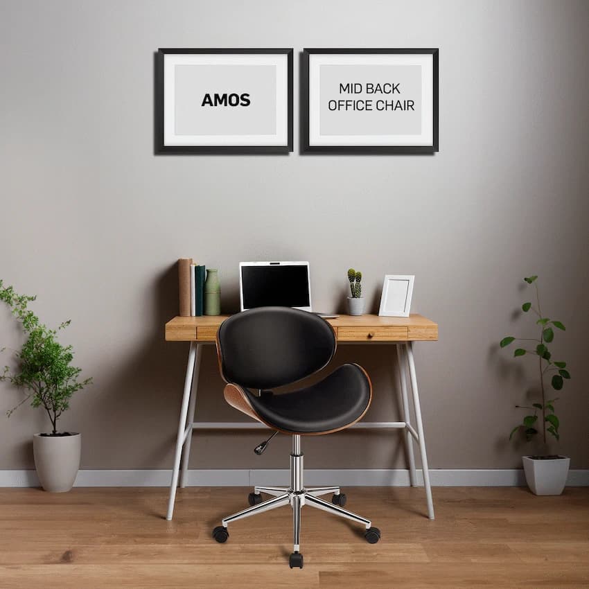 Amos Mid Back Office Chair - Black 8