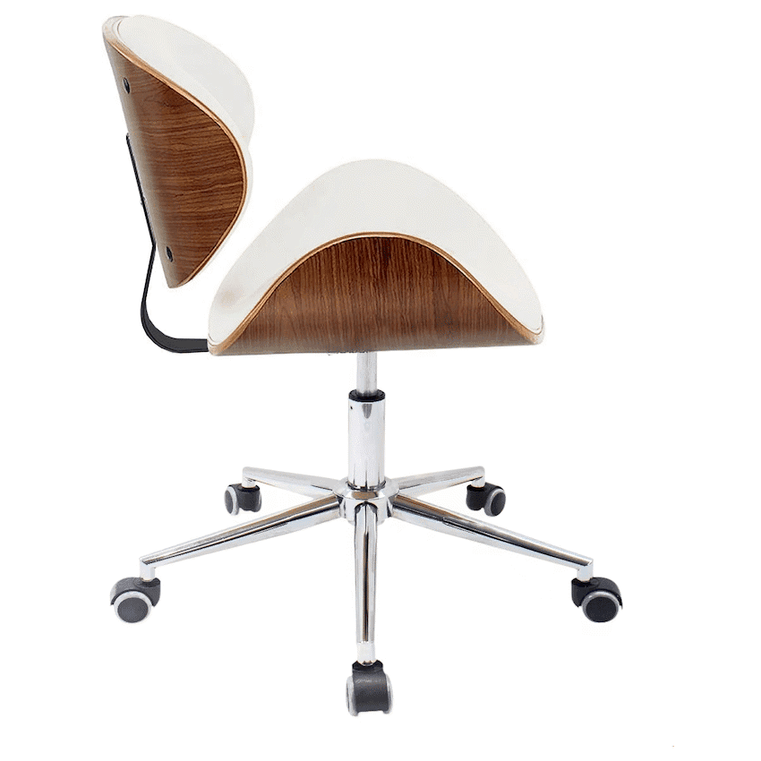 Amos Mid Back Office Chair - White 4