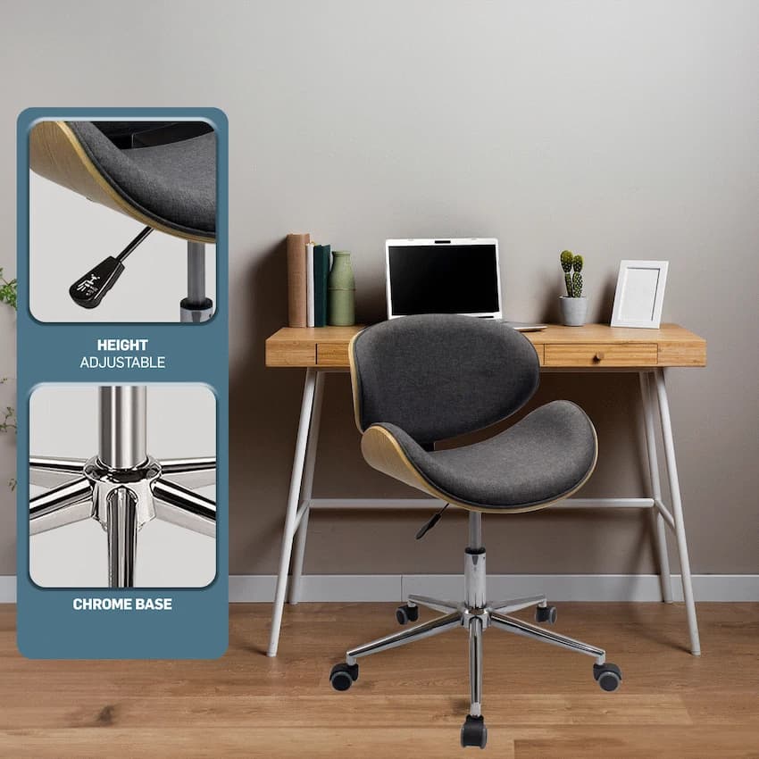 Amos Mid Back Office Chair - Grey 7