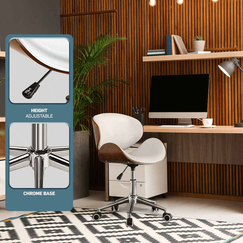 Amos Mid Back Office Chair - White 7