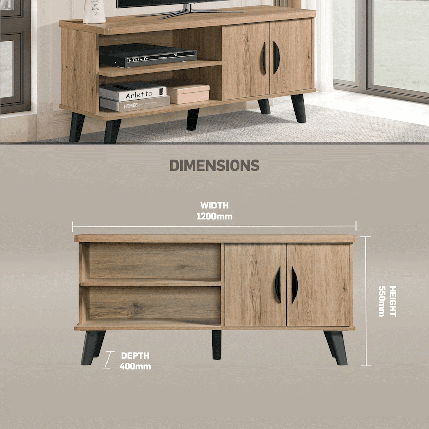 Everfurn Altitude Tall TV Stand 6