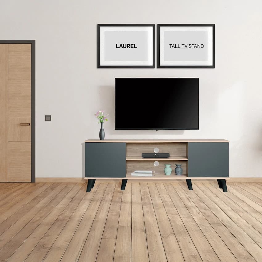 Everfurn Laurel TV Stand 1600w, Two Cupboards 4