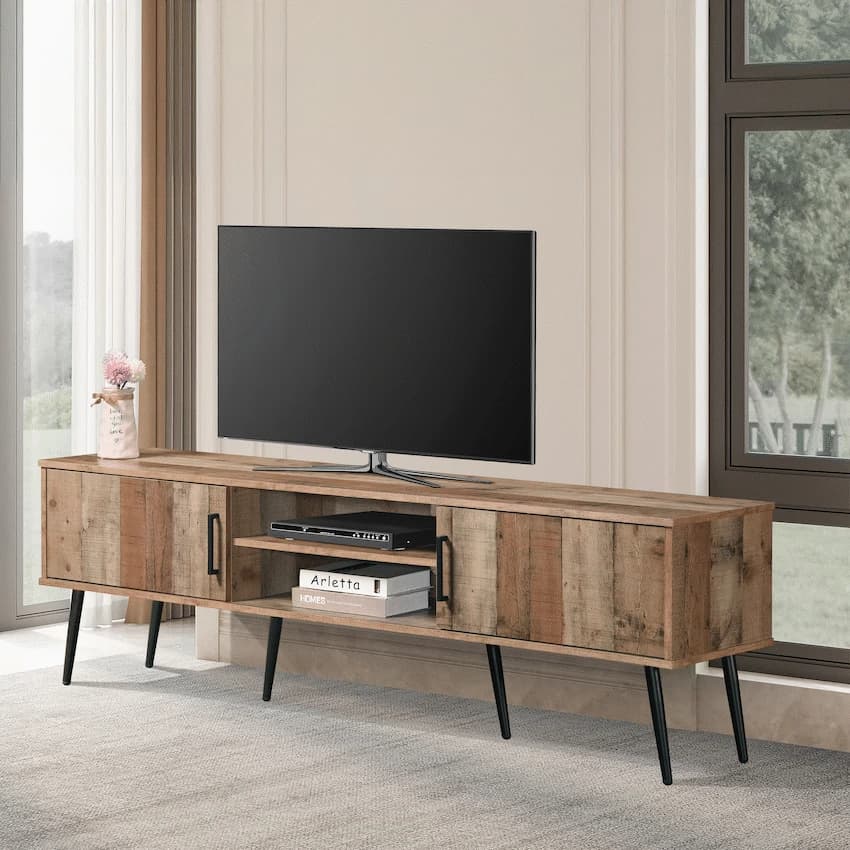 Everfurn Vernice TV Stand - 1800w with Two Cupboards 6