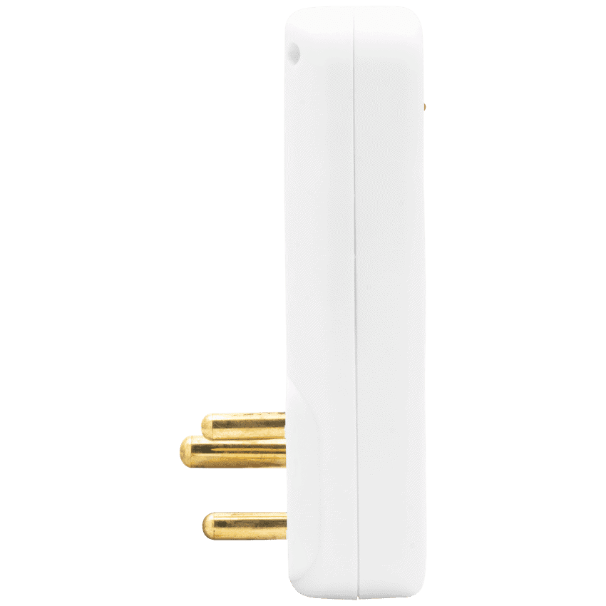 Ellies 3 Way Medium Surge Adaptor with Type C + USB - White 4