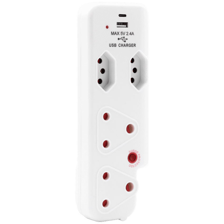 Ellies  4 Way Medium Surge adaptor with type C + USB 4