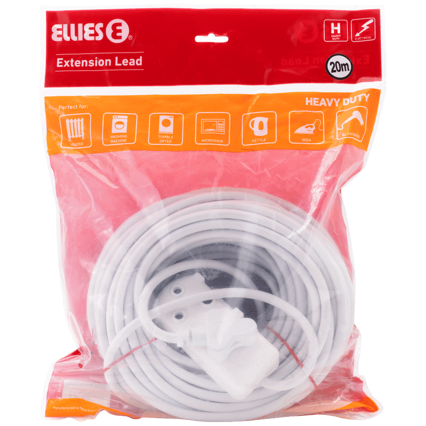 Ellies Side by Side Light Duty Extension Lead-20M 8