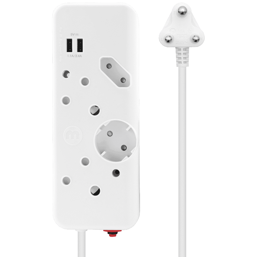 Ellies 4-Way Multiplug - 2 x USB 2.4a - 0.4m 6