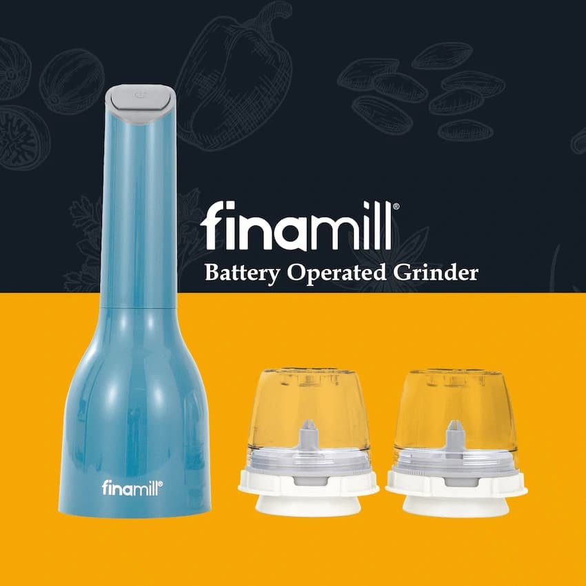 Finamill Battery Operated Grinder - Ocean Blue 2