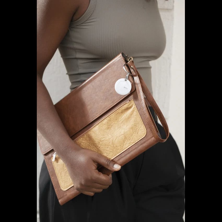 MiTag Apple-Compatible Tag with Leather Keychain Accessory - 1 Pack 8